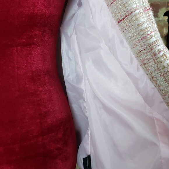 George Pink Boucle Lined Blazer Size 18/20 - Picture 8 of 9